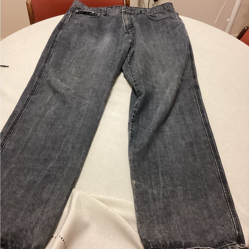 2 for 15$ item-Vintage LRG Men's Black Faded Relaxed Fit Jeans